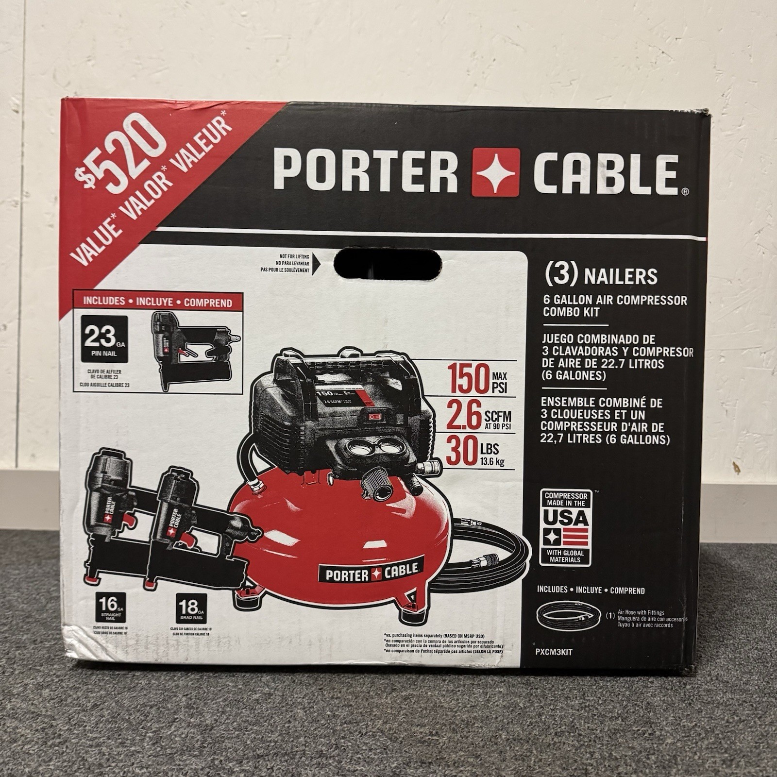 3 Piece Nailer 16 + 18 + 23 Gauge