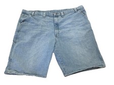 Wrangler Carpenter Jean Shorts Men's 48 Light Wash