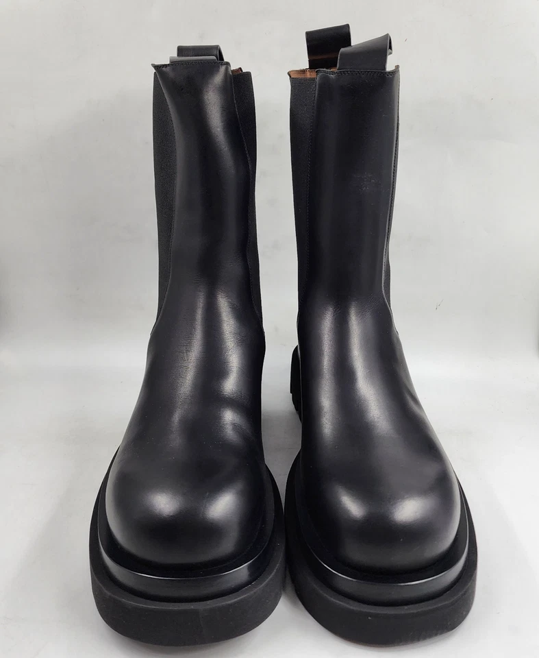 Botas de plataforma Bottega Veneta para mujer 9US Nero punta redonda Foto 2 de 4