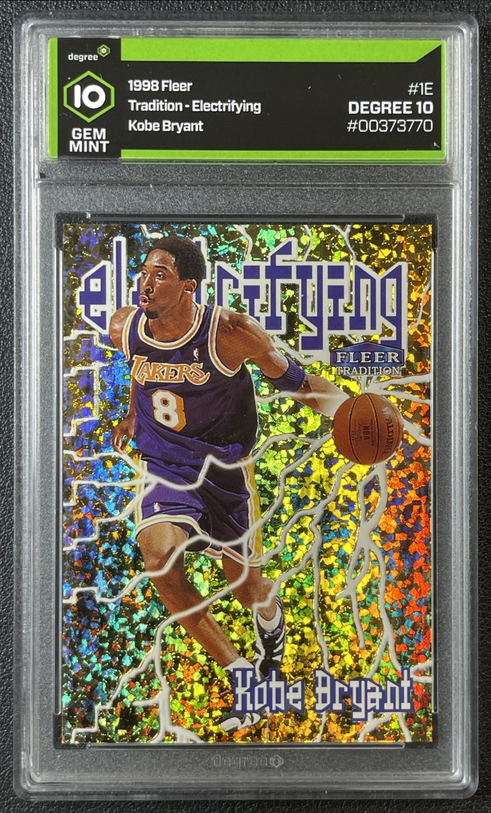 Kobe Bryant 1998 Fleer Tradition #1E Electrifying Price Guide