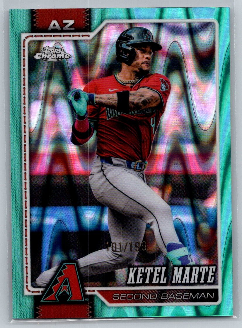 2026 Topps Chrome #99 Ketel Marte Aqua Raywave Refractors #/199