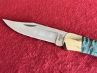 Buck Custom Slim Down 110 Knife Blue Fossil Scales NR — photo 3