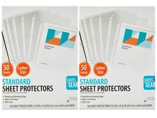 Pen + Gear Standard Sheet Protectors 2PK of 50 = 100 Sheets 8.5" x 11" BRAND NEW