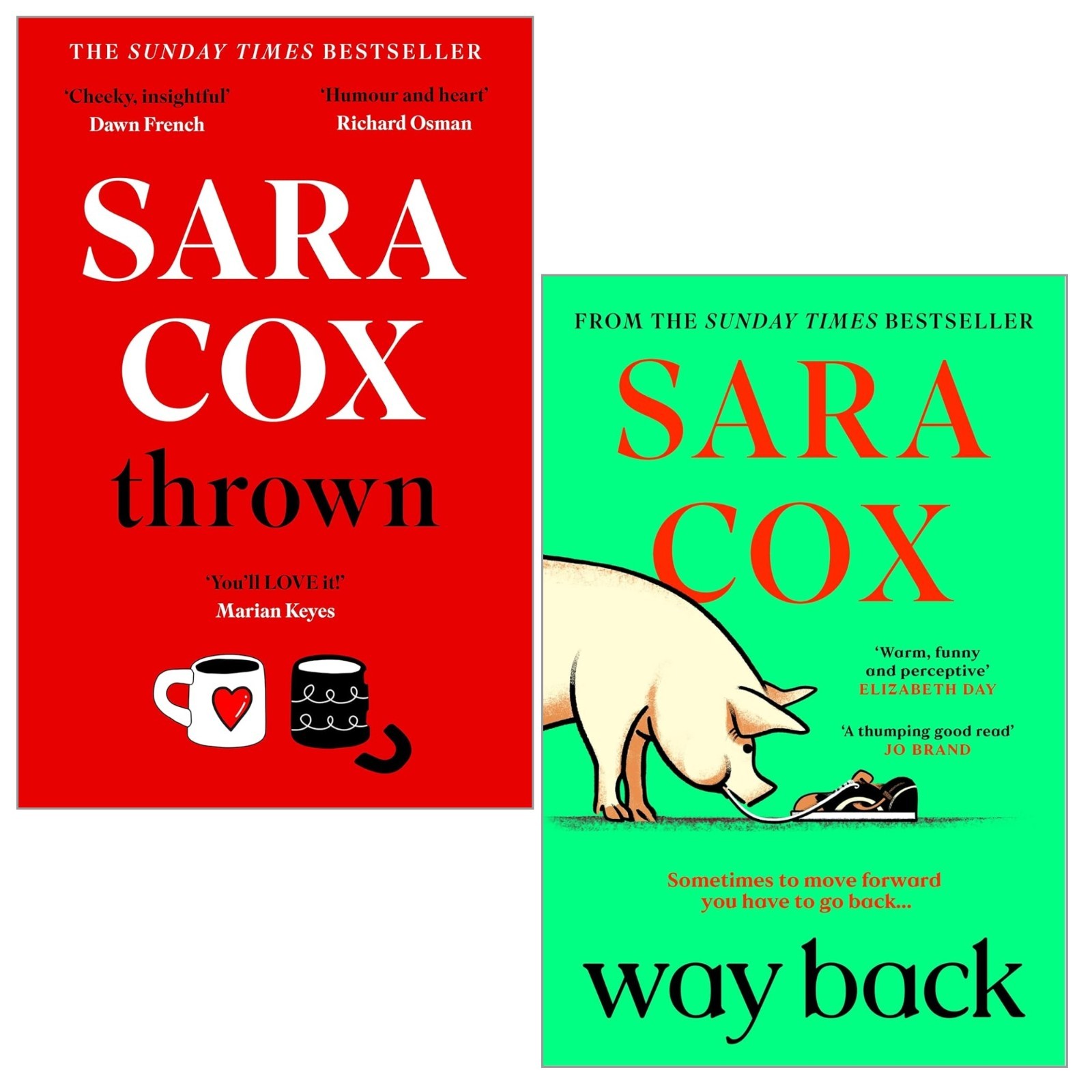 Sara Cox 2 Books Collection Set (Way Back & Thrown), Paperback NEW