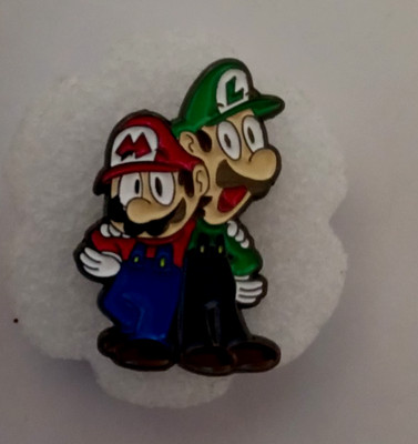MARIO & LUIGI-ENAMEL PIN-2 OR MORE PINS $5.49 SHIPPING-SPEND $20 SHIPPING FREE