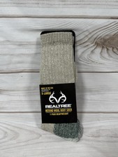 New RealTree Merino Wool Heavyweight Boot Sock 1 Pair size X-Large Shoe 12-15