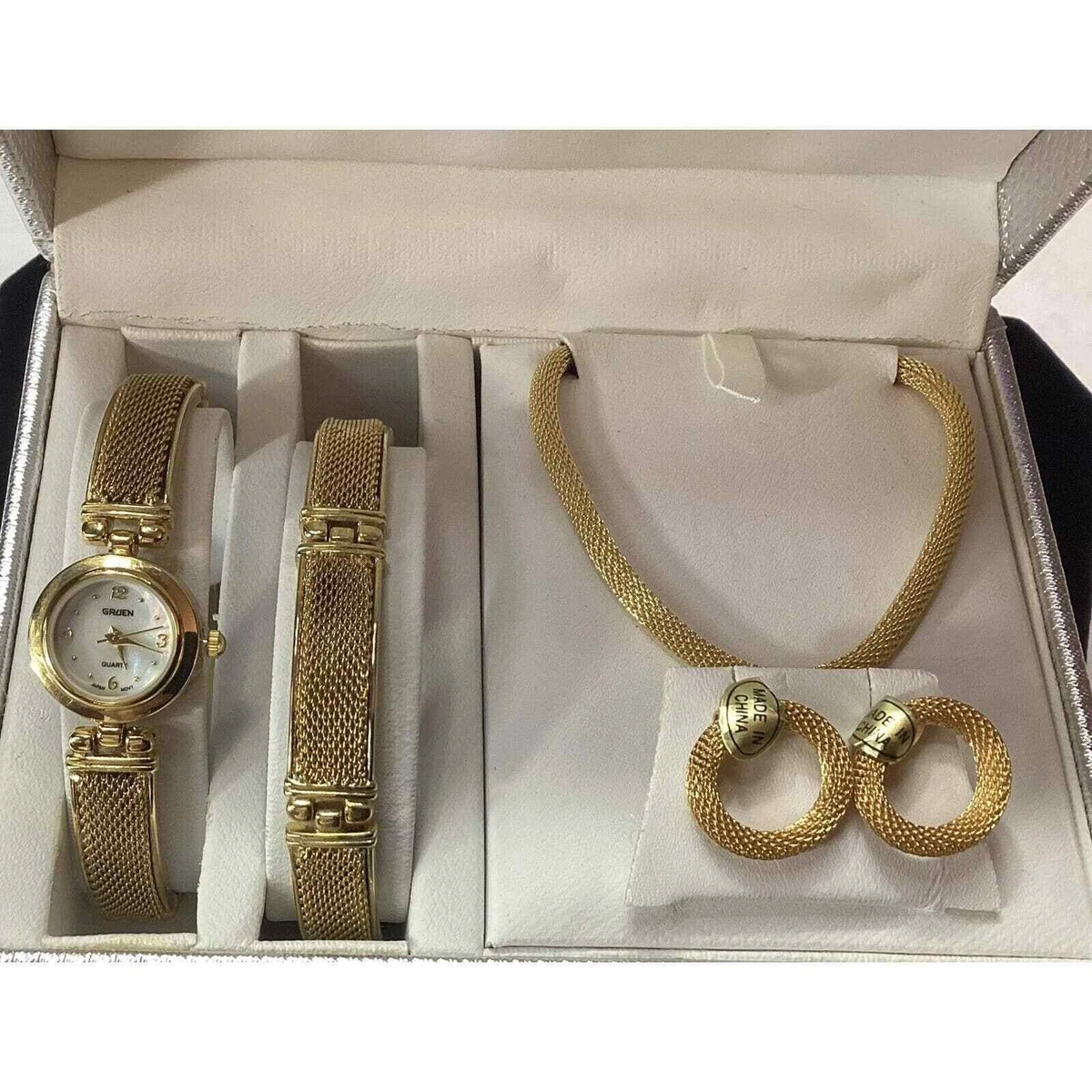 Jade Gruen Watch, Earring & Ring Set Jade Hoop and Diamond Earrings main image 3