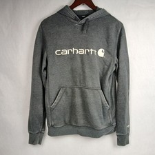 Carhartt Force Women's Gray Pullover Hoodie Small Stain