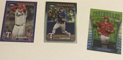 Rangers Lot: Eovaldi /299, Evan Carter Chrome RC, And Josh Jung Youthquake