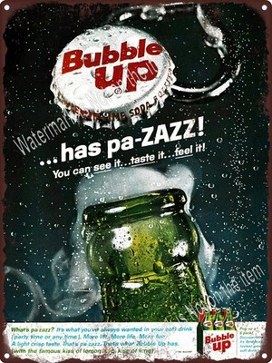 1962 BUBBLE UP Cap Bottle 6 pack Soda Man cave Garage Metal Sign 9x12'' A290