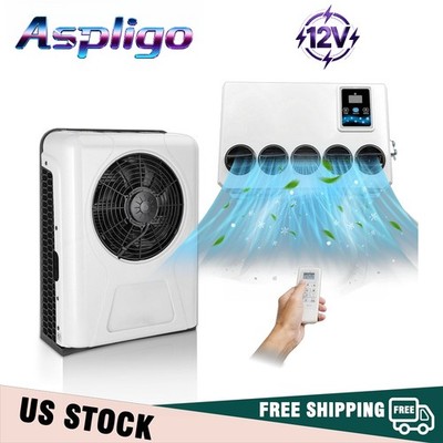 Treeligo 12V Electric Silent Cool Split Air Conditioner AC Kit For Pickup Truck