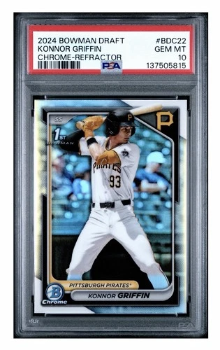 2024 Bowman Draft 1st Chrome Konnor Griffin Refractor Rookie #BDC22 PSA 10 GEM