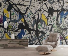 3D Jackson Pollock Oil Painting Wallpaper Wall Murals Removable Wallpaper 30
