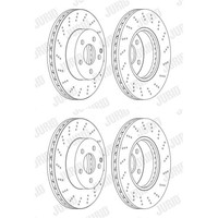 2X Jurid Bremsscheiben Vorne Hinten 295,3Mm Gelocht/Innenbel. Passend FÜR