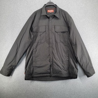 Simms Guide Insulated Shacket Jacket Mens Large Cobalt Black Primaloft Fishing*