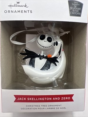 Nightmare Before Christmas Jack & Zero Baum Punze Ornament Neu im Karton