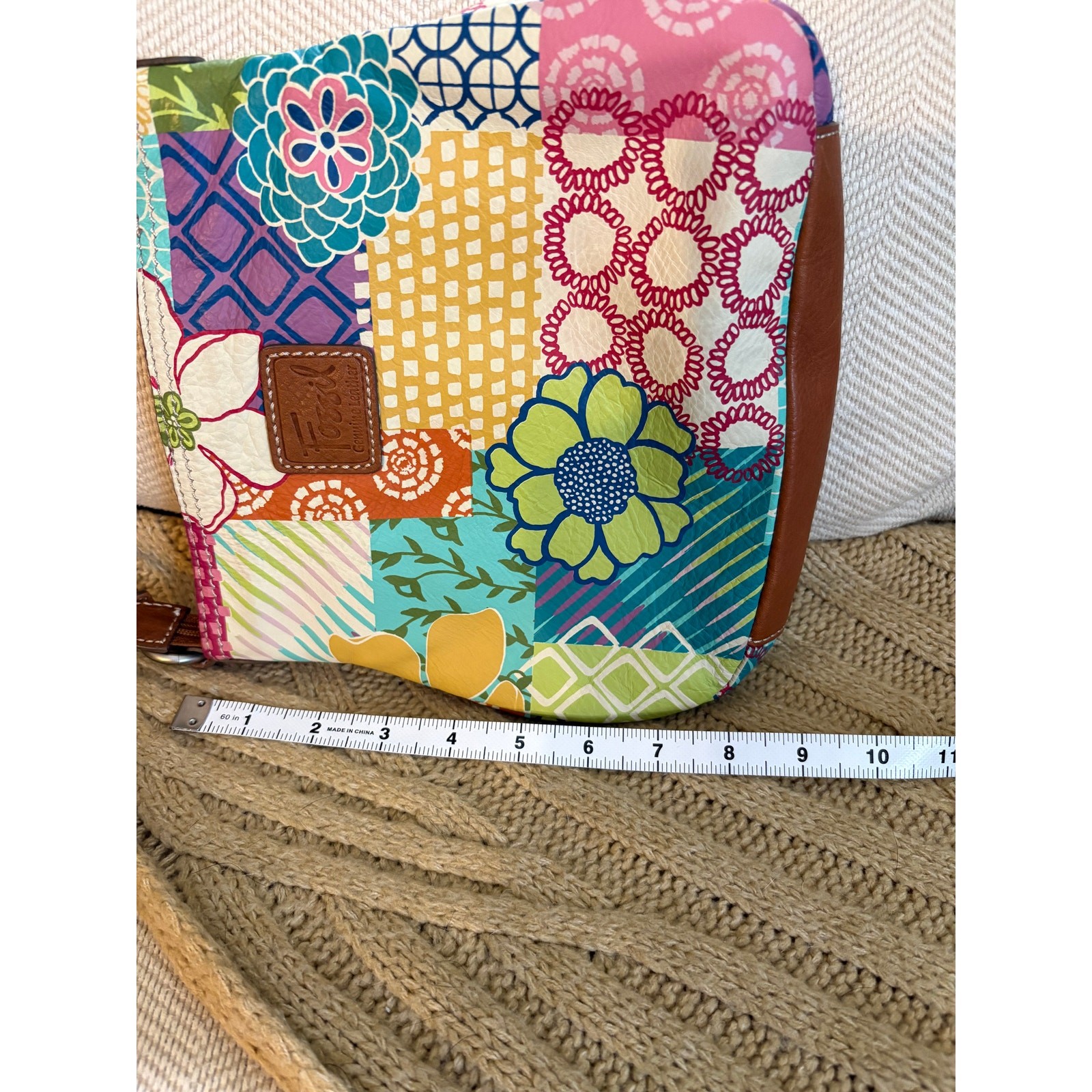 Fossil Multicolor Floral Patchwork Crossbody Bag … - image 6