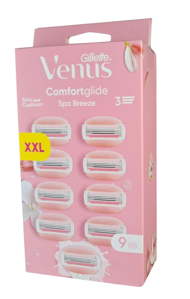 Gillette Venus Comfortglide Spa Breeze Rasierklingen Damen, 9 Ersatzklingen