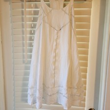 LULUS WOMEN'S WHITE LINED DRESS SIZE L