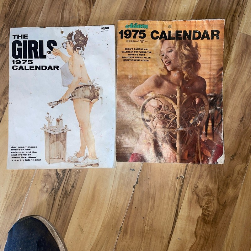 1975 collectible calendars unmarked