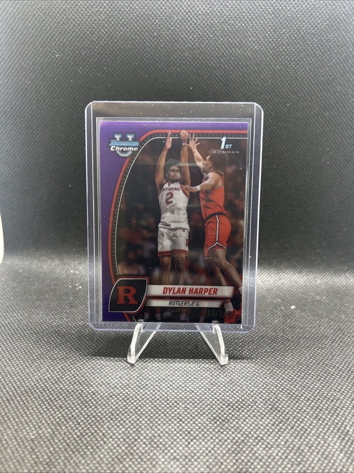 2024-25 Bowman University Chrome - Dylan Harper #22 Purple Refractor /399 (RC)