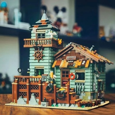 Ideas alter Angelladen 2645 Teile Bausteine MOC Montagesteine mit Figuren