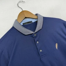 Greyson Polo Shirt men's XL Blue Chechessee Creek Club Stretch Solid Golf Tech