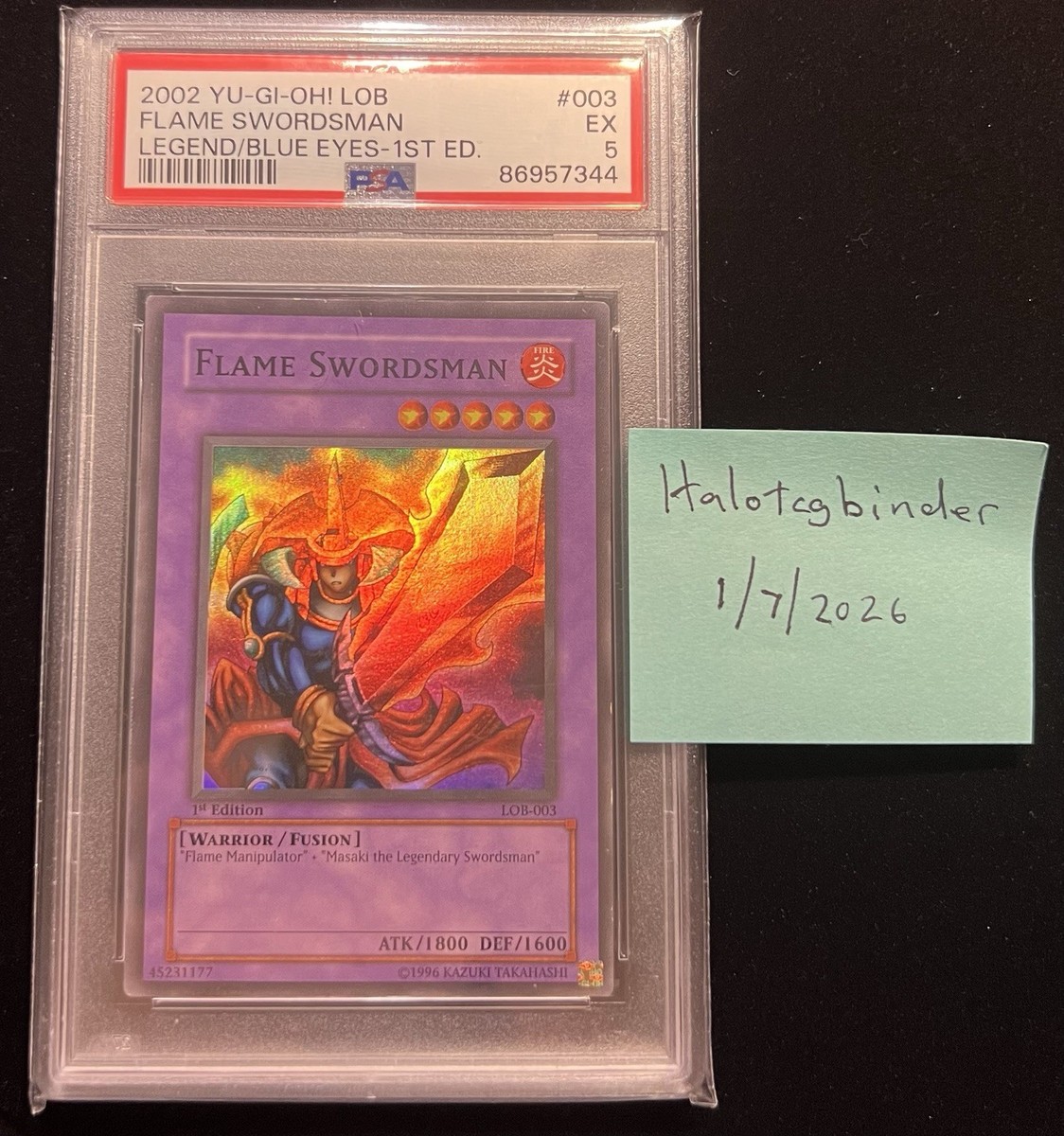 Flame Swordsman LOB-003 The Legend of Blue Eyes White Dragon 1st