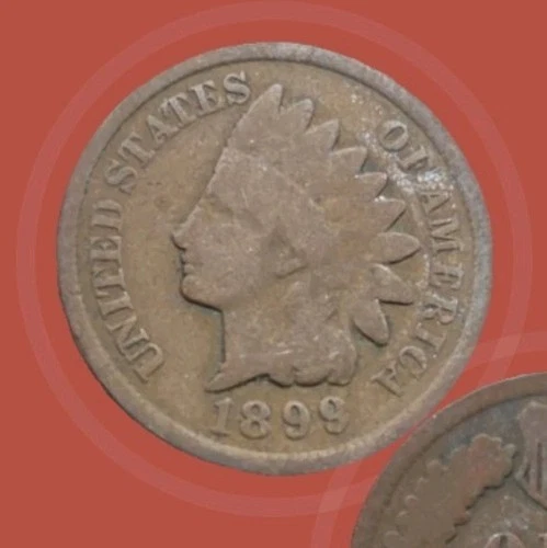 1899 Indian Head Cent Penny Good Condition 1c One Cent US Coin- 0765