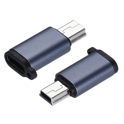 2Pcs Mini USB to USB C Adapter, USB C to Mini USB Adapter, USB C to USB Mini