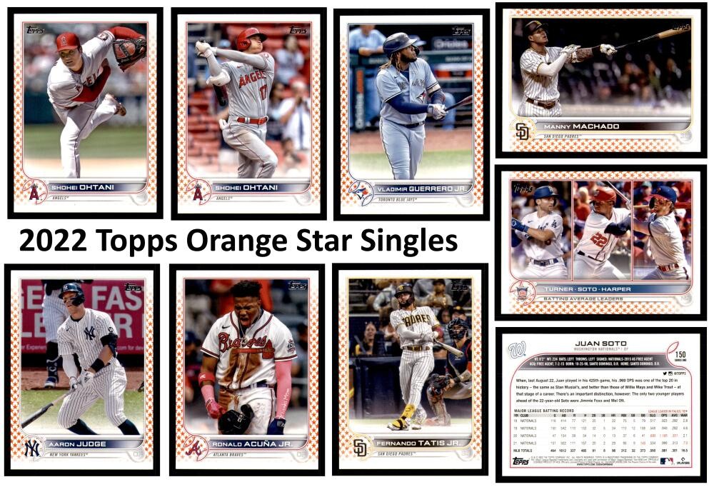 2022 Topps Orange Star Factory Set Parallel Set Break * Only 99 Set Produced