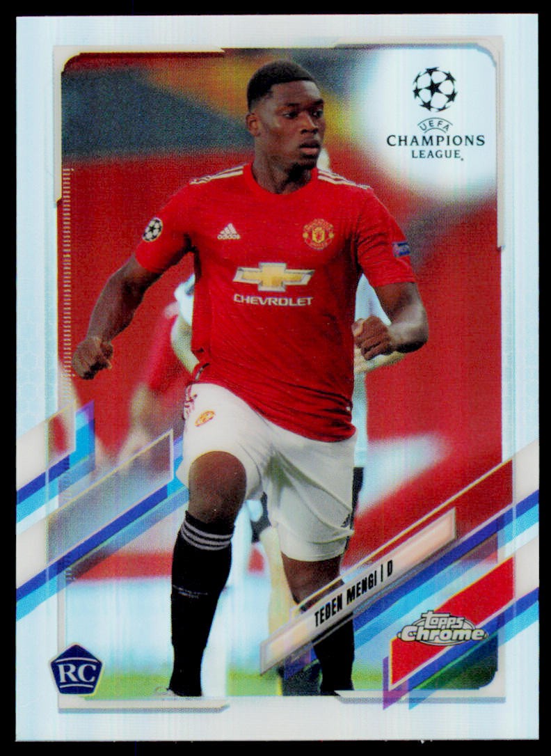 2020-21 Topps Chrome UEFA Champions League Teden Mengi 28 Refractor RC