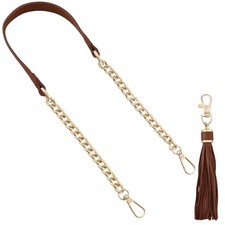 Purse Chain Strap with Tassel Pendant 24.4 Inch PU Leather Bag Chain