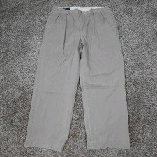 Vintage Polo Ralph Lauren Andrew Pant Men's 38x30 Fit 36x27 Beige Pleated Khaki