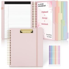 Storage Clipboard Folder with 6 Dividers  Refillable Notepad