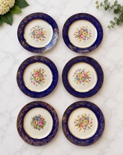 CENTURY by Salem lot of 6 dishes with 23 Karat encrusted GOLD Made in USA