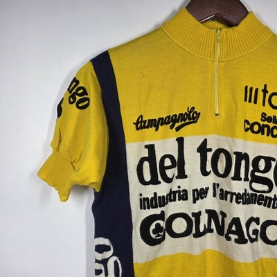 Vintage 1980s Del Tongo Colnago Campagnolo Cycling Jersey Shirt
