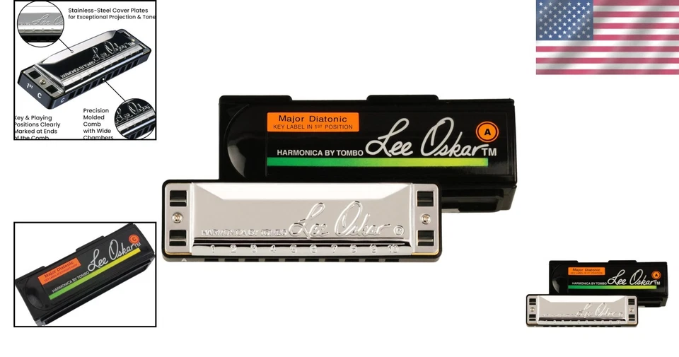 Professional Orange Harmonica Key A Major - Image 2 of 4