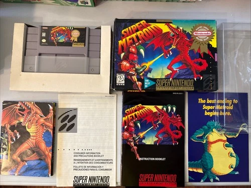 Super Metroid - Super Nintendo SNES Samus Game CIB Complete Box Book Manual lot!