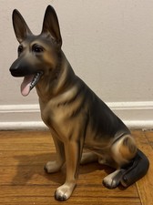 Large 10  Rare Vintage Signed Goebel German Shepherd Dog Matte Finish 30 302 28