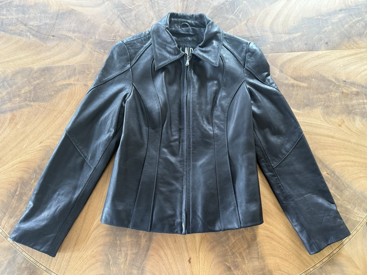 Vintage LNR by La Nouvelle Renaissance Black Genuine Leather Zip