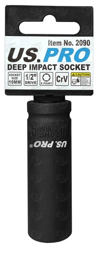 BERGEN-US-PRO-Deep-Impact-Socket-19mm-1-2-034-Drive-19mm-6-Point
