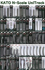 KATO UniTrack N Scale Straight Curved Flex Double Bumper Turnouts X-Tracks New