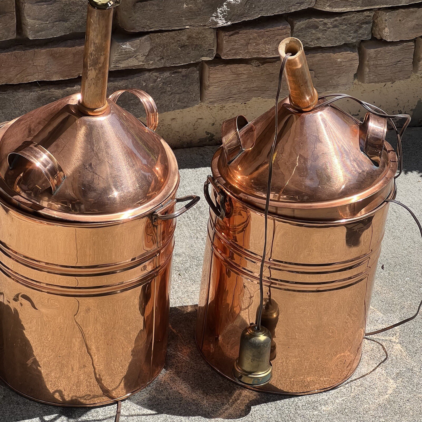 Copper Moonshine Whiskey Still Electric Table Lamp Country Cabin Vintage Decor s