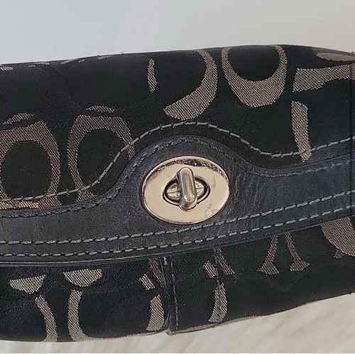 Coach Hobo-Schultertasche Chelsea Optic Signature C's schwarz/grau Jacquard - Bild 6 von 13