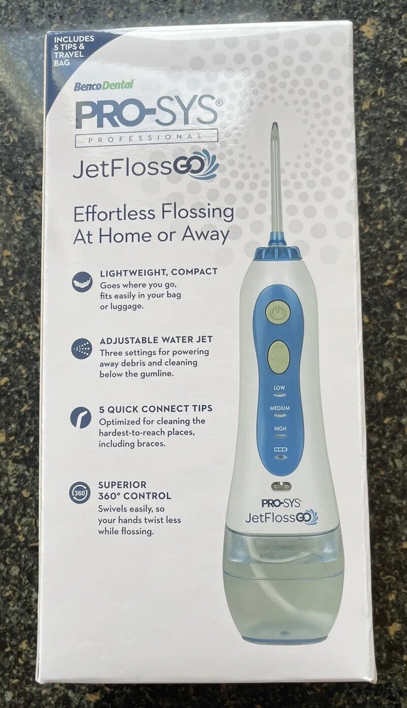 PROSYS Jet Floss Go Travel Professional Oral Water Flosser With 5 tips