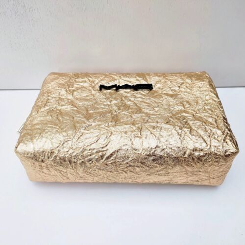 MAC Gold Makeup Cosmetic Bag, Large Size, Travel Toiletry Pouch Case, Brand New! - Picture 5 of 8