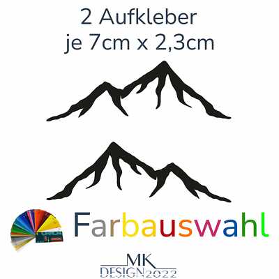 Berge Mountain Aufkleber MTB Fahrrad Mountainbike Rahmen E Bike Sticker 2x 7cm
