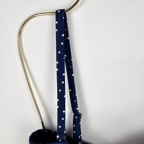 Nancy Ganz Shaping Bikini Top Womens Size 12 Blue White Polka Dot Swimwear NWT - Picture 3 of 8