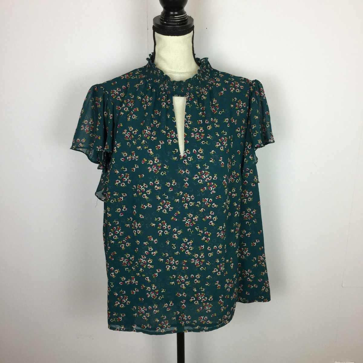 売れ筋商品|||セセ カットソー トップス レディース Women's Flutter-Sleeve Blouse Keyhole Blouse Medium Green Amazon.com: Womens Summer Tops Flutter Sleeve Keyhole Back